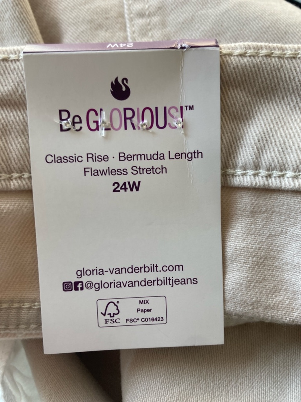 Gloria Vanderbilt stonewood jean Bermuda short flawless stretch classic rise 24W - Picture 4 of 17
